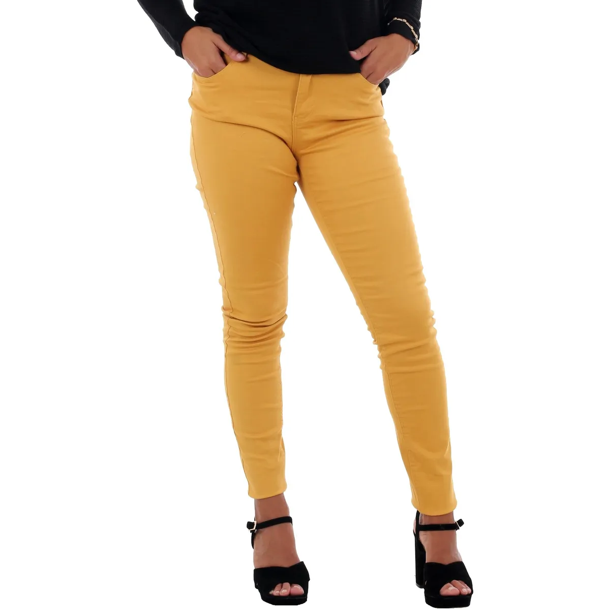 10210798 VMHOT SEVEN MR SLIM PUSH UP PANTS AMBER GOLD