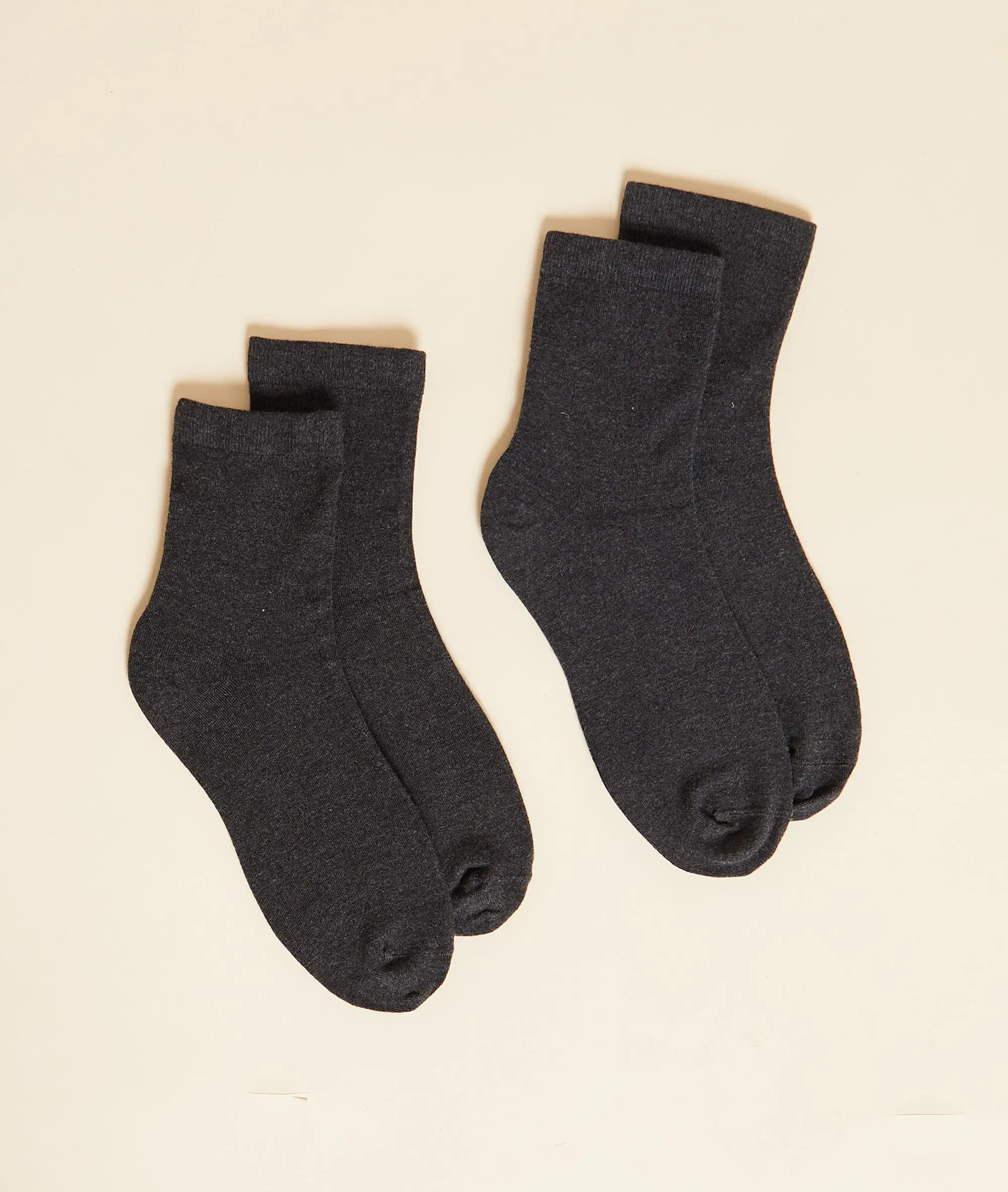 2 PARES DE CALCETINES WARM ME UP GRIS  ETAM