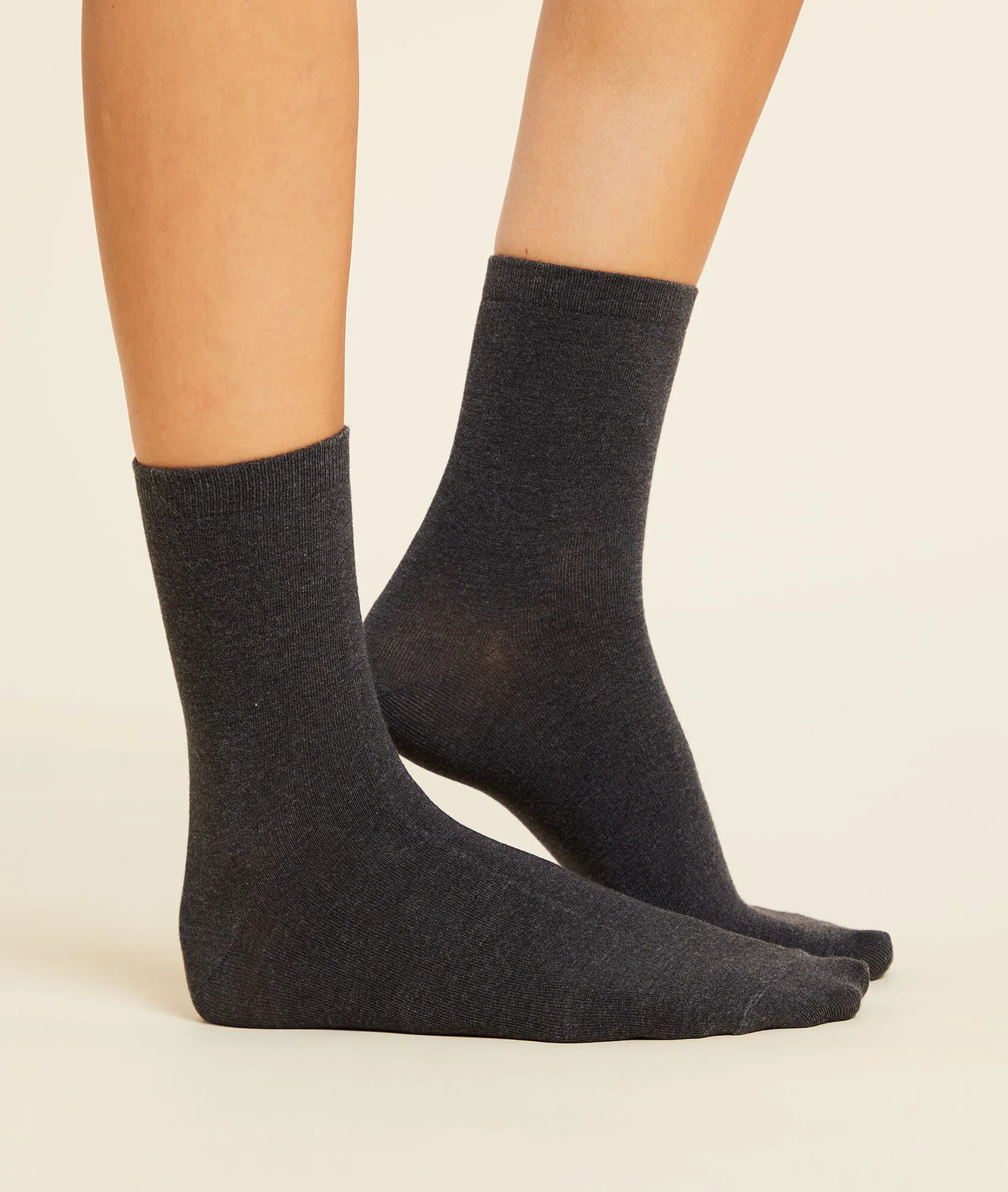 2 PARES DE CALCETINES WARM ME UP GRIS  ETAM