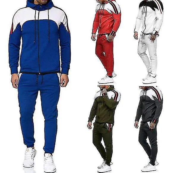 2 Piece Tracksuit Casual Workout Sports Jacket and Pants Set