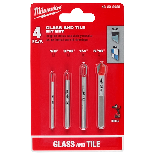 4pc. Glass and Tile Bit Set