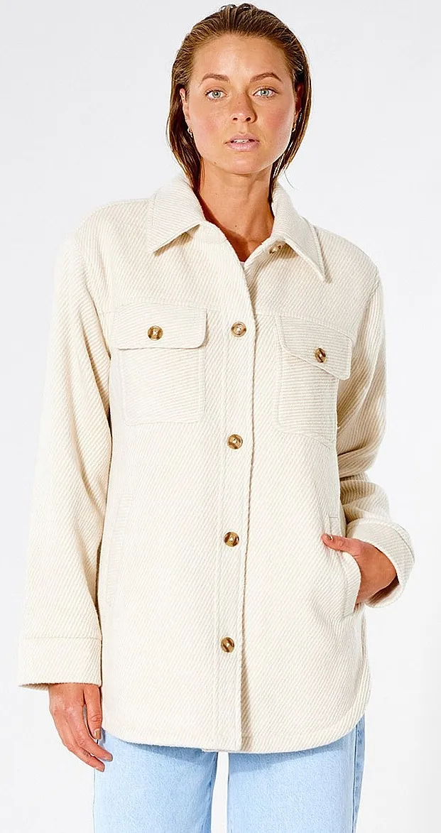 ABRIGO RIP CURL DRIFTER  OFF WHITE  WOMEN´S