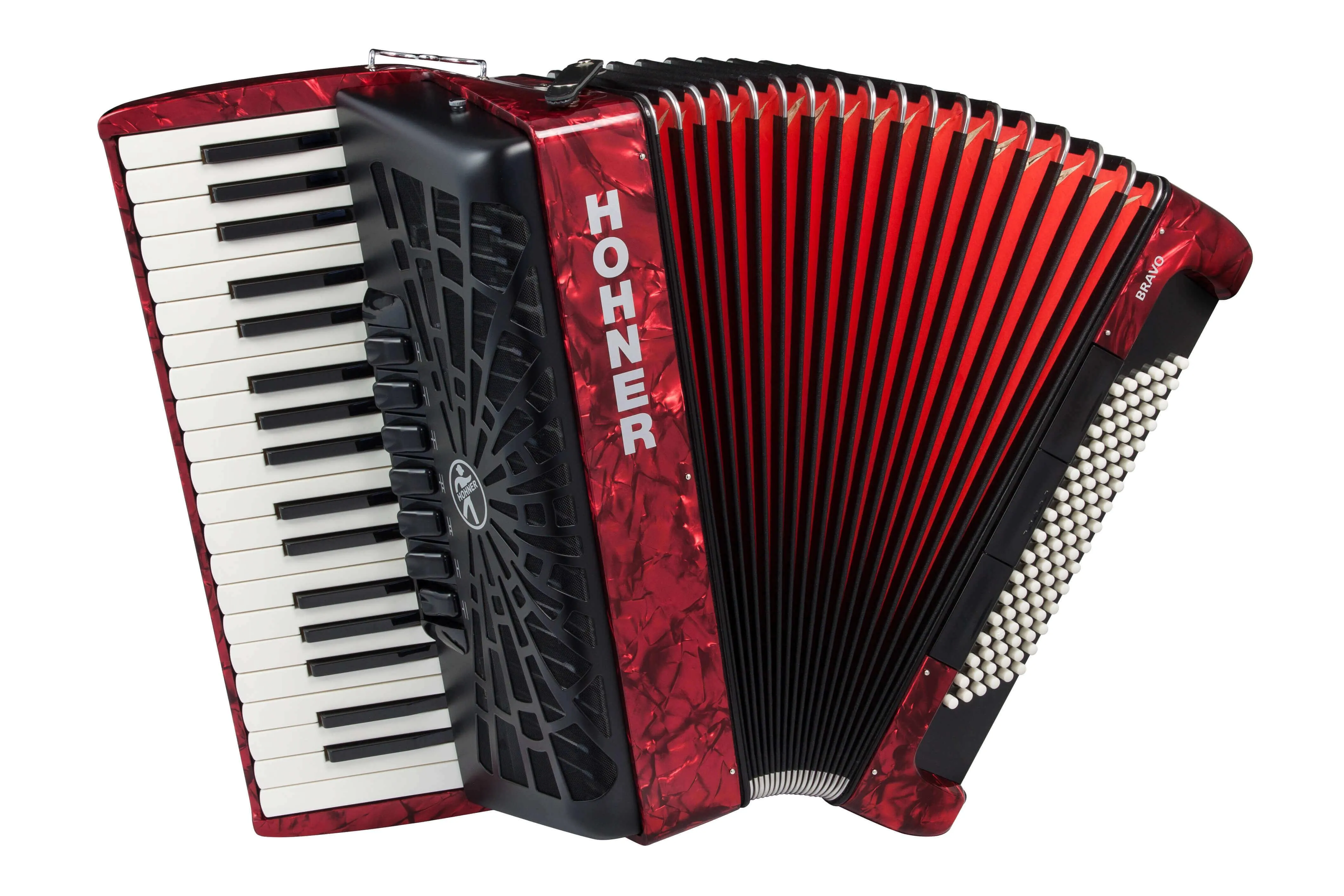 Acordeon Hohner Bravo III 96 Bajos Rojo A16732 