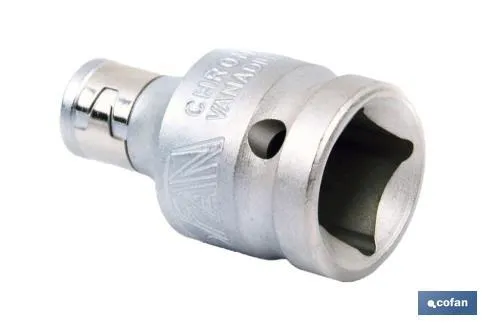 Adaptador de carraca para puntas 1/4" | Fabricado en acero al cromo vanadio | Medidas del adaptador de 1/4"