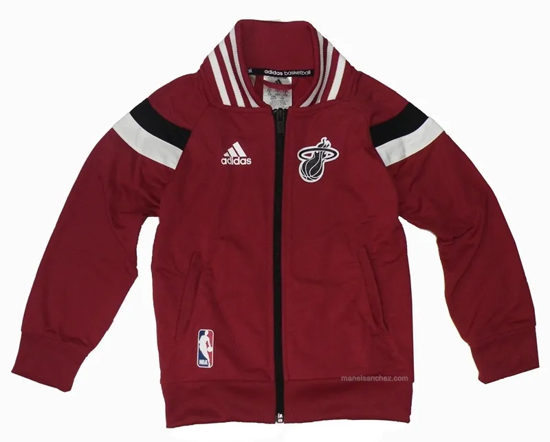 Adidas Chaqueta Niño NBA Miami Winter Hoops (granate/blanco)