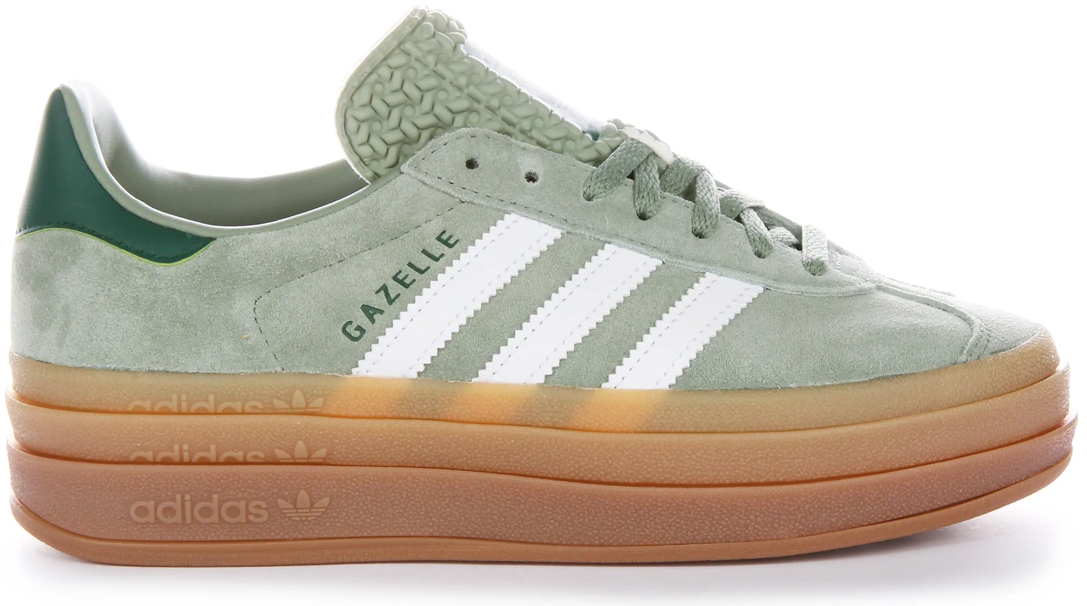 Adidas Gazelle Bold W Three Layers Q Pannel Suela de goma, zapatillas de ante y cuero para mujer en negro y blanco