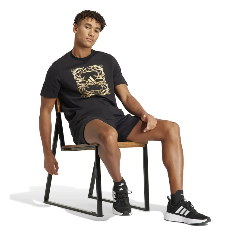 ADIDAS METALLIC GRAPHIC TSHIRT "BLACK"
