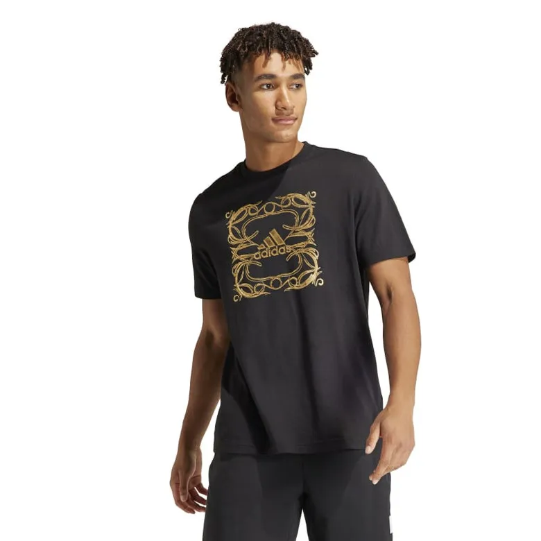 ADIDAS METALLIC GRAPHIC TSHIRT "BLACK"