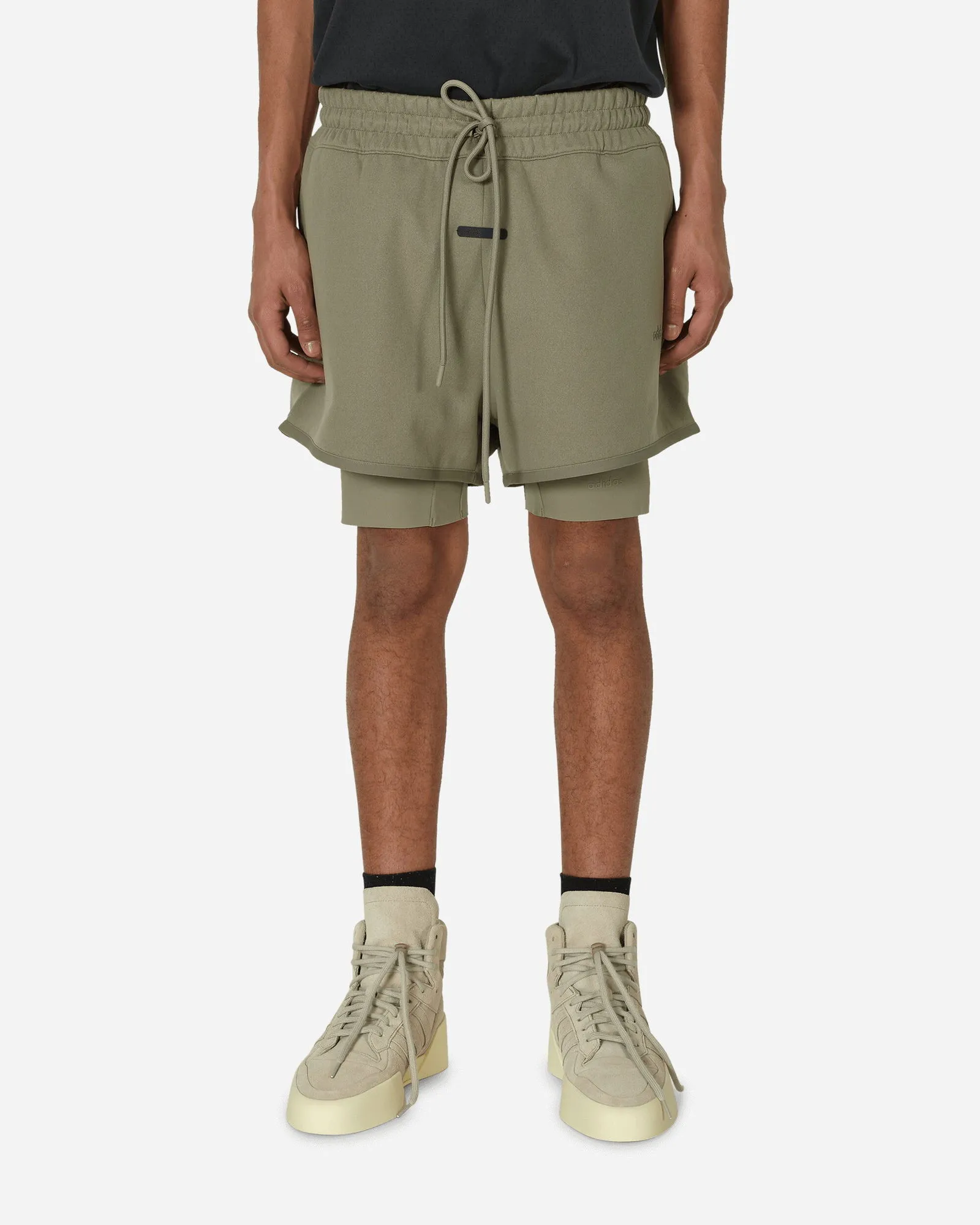 adidas Originals Fear of God Athletics Suede Fleece Shorts Clay