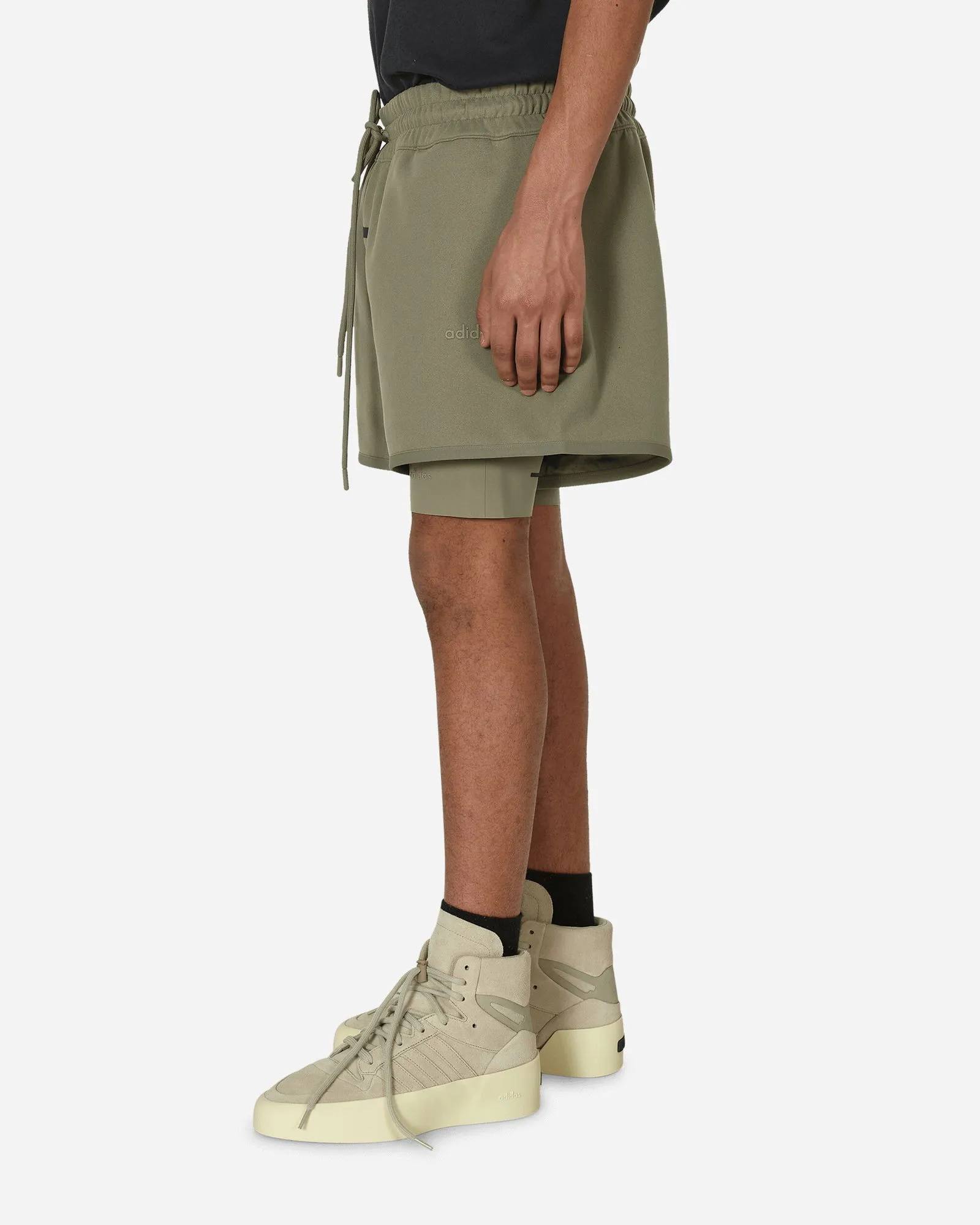 adidas Originals Fear of God Athletics Suede Fleece Shorts Clay
