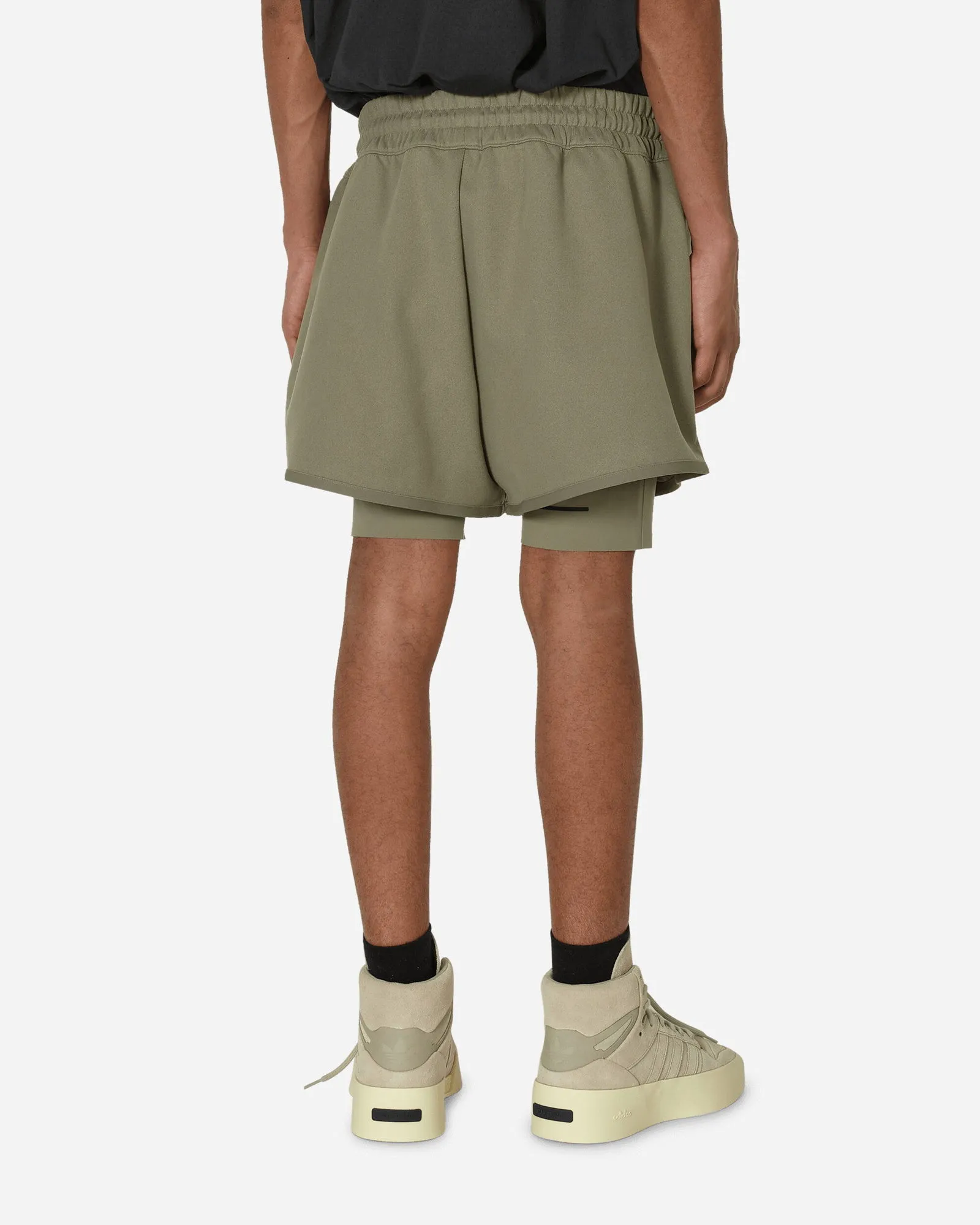 adidas Originals Fear of God Athletics Suede Fleece Shorts Clay