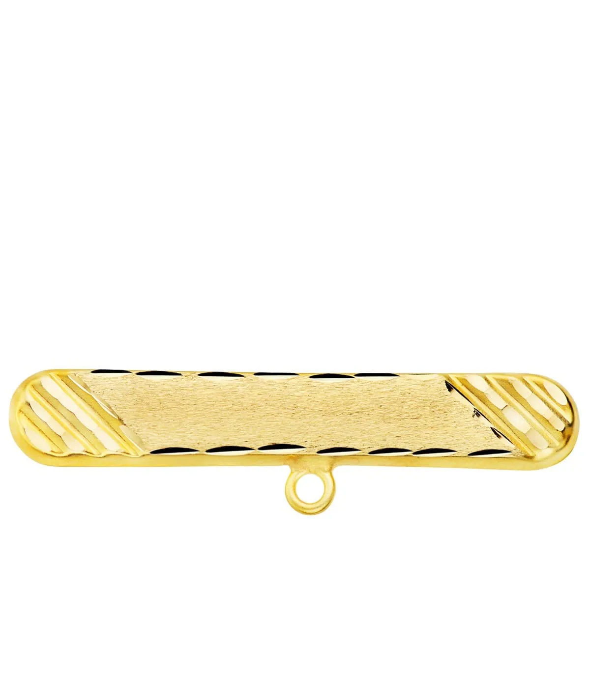 Alfiler Bebé Oro Amarillo 18K Ovalado tallado