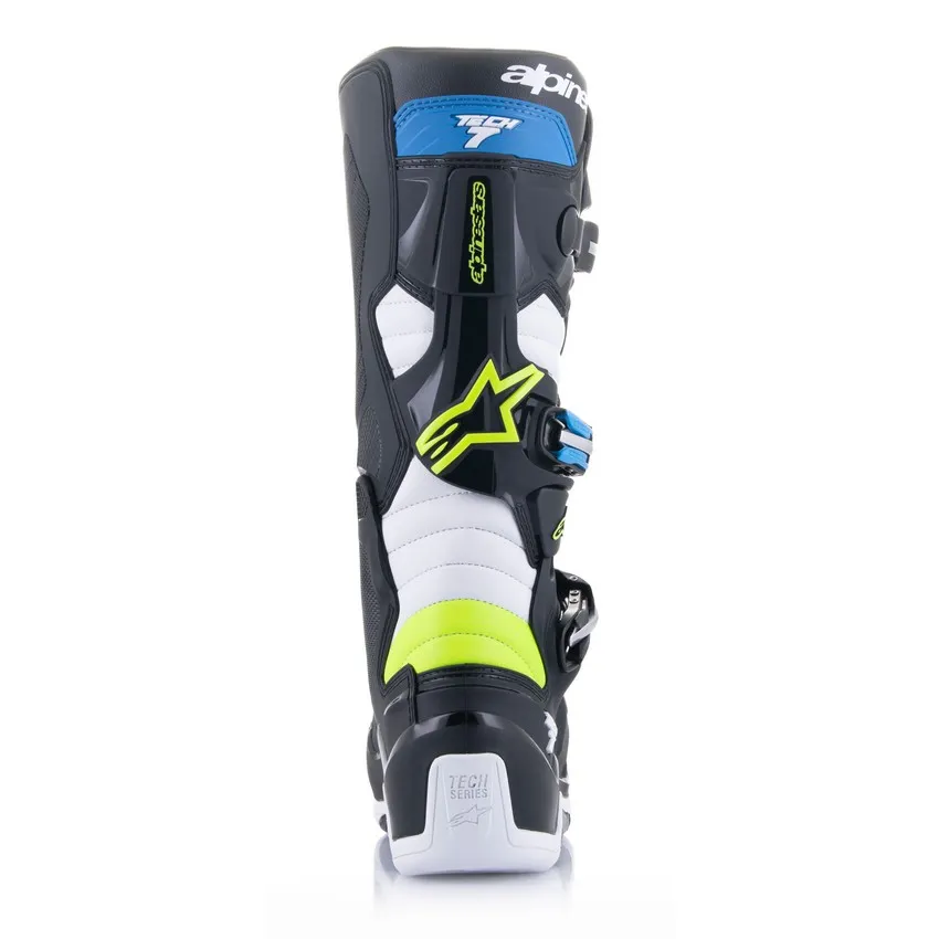 Alpinestars botas Tech 7 negra azul amarilla flúor