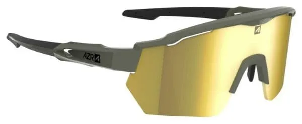 Azr Conjunto AZR Race RX Gafas Caqui Mate / Lente Hidrófoba Amarilla + Transparente