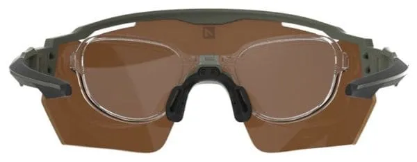 Azr Conjunto AZR Race RX Gafas Caqui Mate / Lente Hidrófoba Amarilla + Transparente
