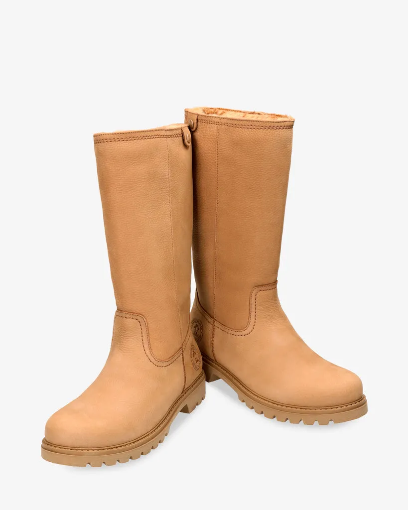 Bambina B128 Botas de piel con forro interior de pelo.