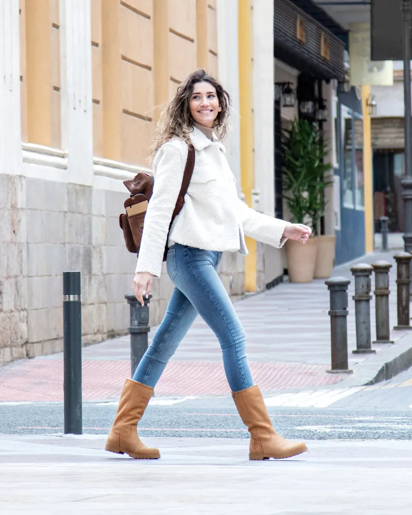 Bambina B128 Botas de piel con forro interior de pelo.