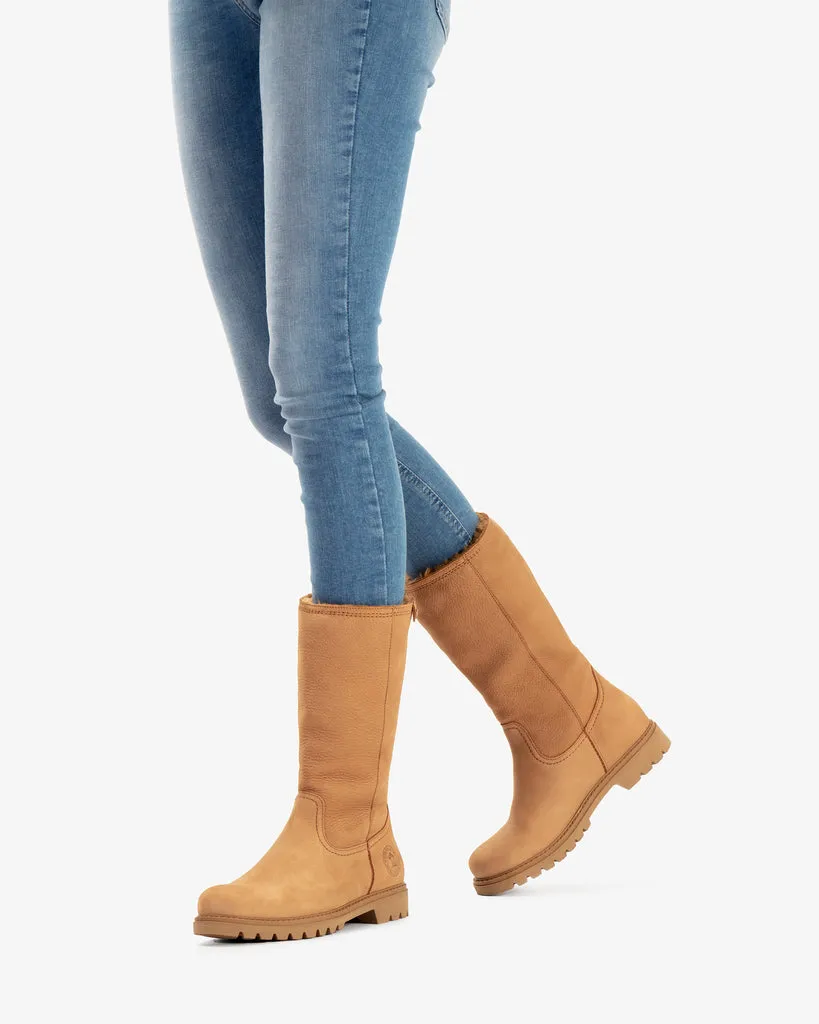 Bambina B128 Botas de piel con forro interior de pelo.
