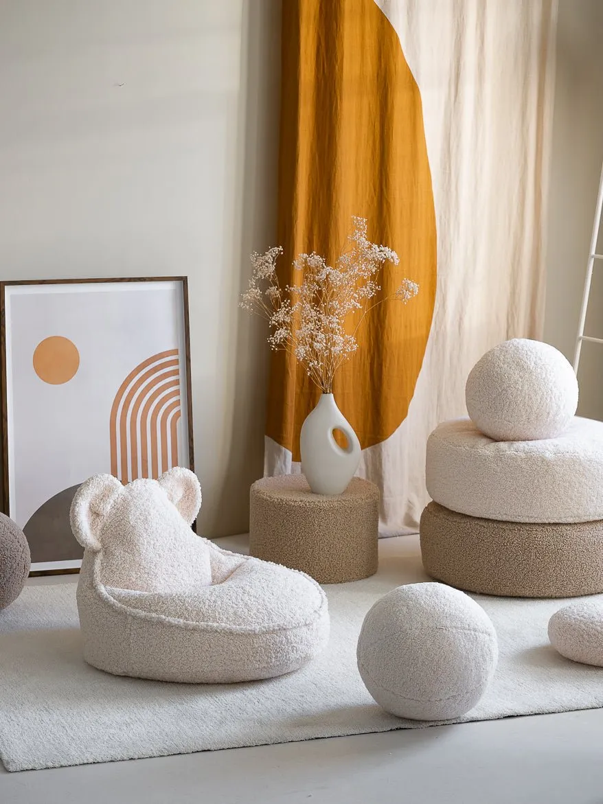 BEANBAG BEAR CHAIR  TEDDY  CREAM WHITE