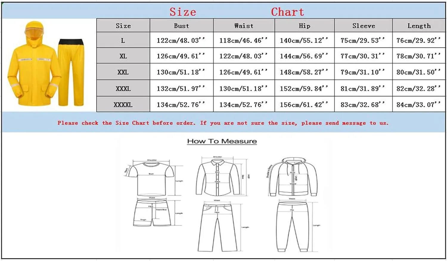 Beokeuioe Traje de lluvia para hombre y mujer  resistente al agua  impermeable (chaqueta + pantalón)  conjuntos de ropa de traba