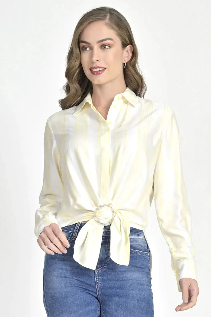Blusa Amarilla con Hebilla para Mujer Foleys 123060