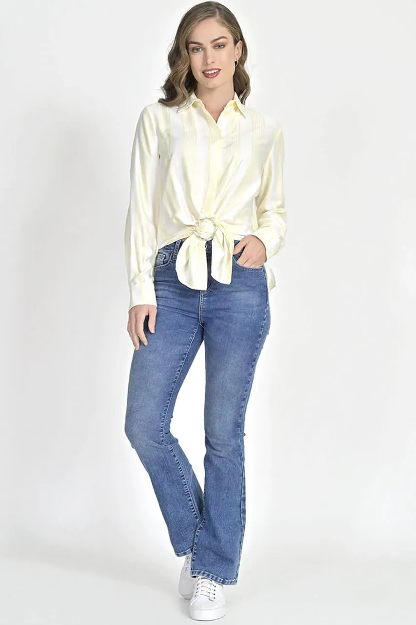 Blusa Amarilla con Hebilla para Mujer Foleys 123060