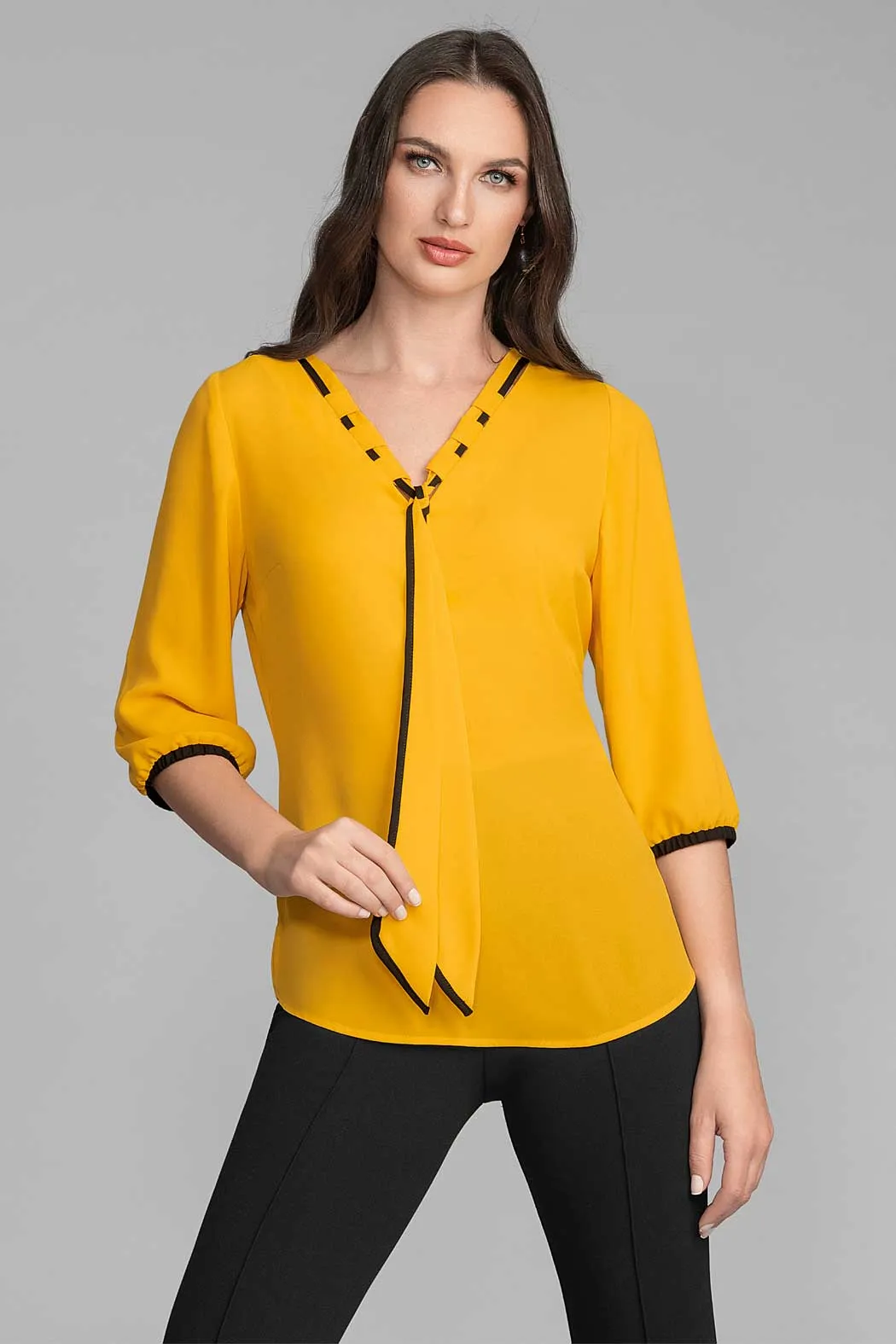 Blusa amarilla dama Cherry 21452