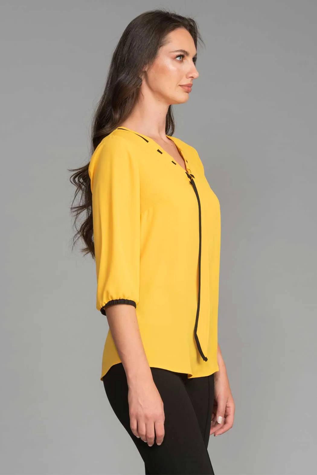 Blusa amarilla dama Cherry 21452