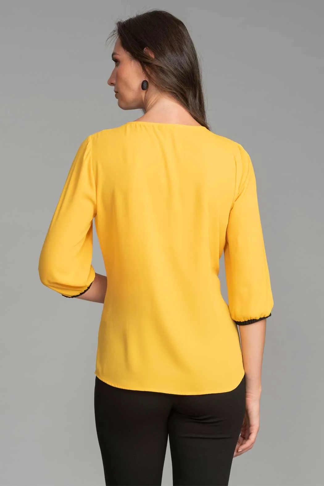 Blusa amarilla dama Cherry 21452