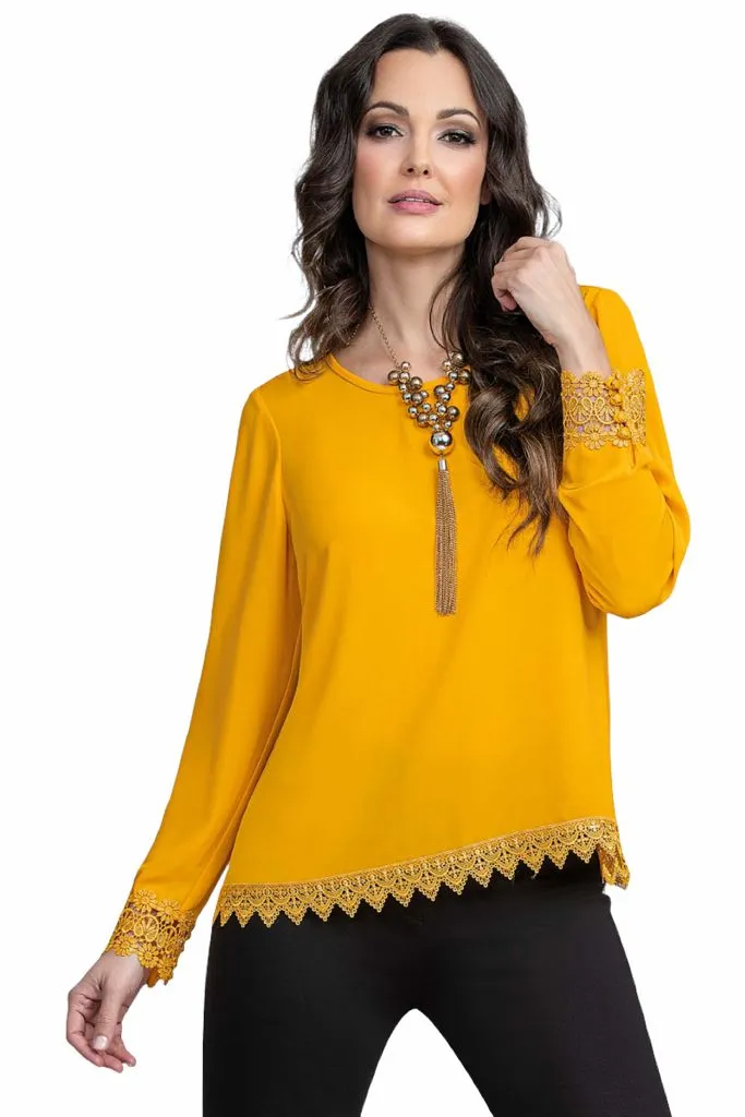 Blusa amarilla dama Cherry 21459