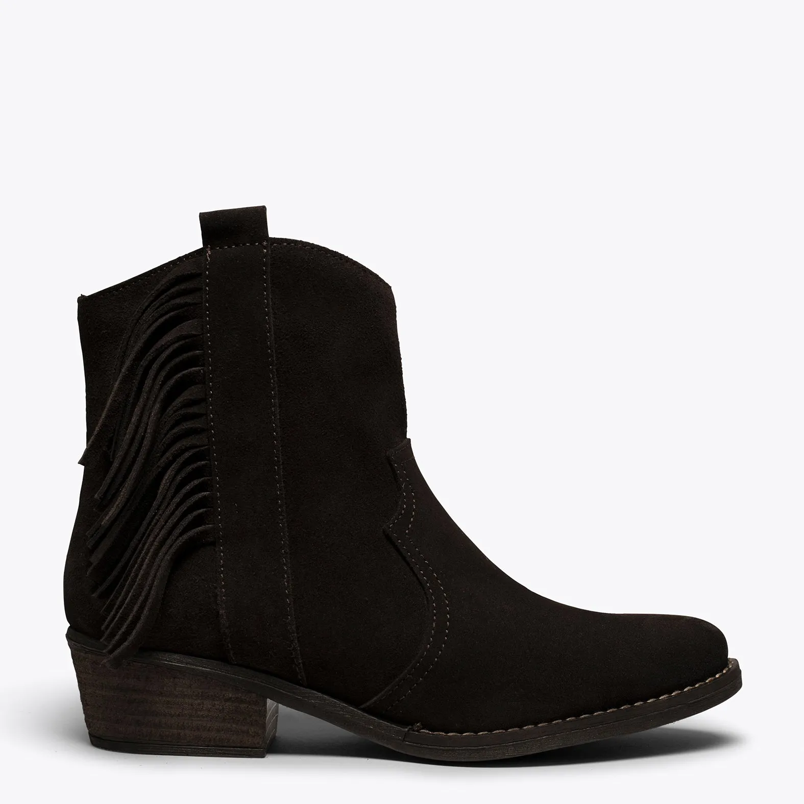BOHO BOTíN COWBOY MARRÓN CON FLECOS
