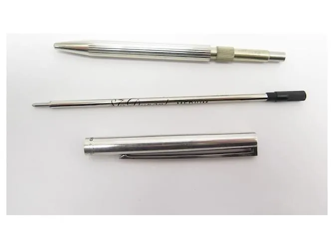 BOLÍGRAFO VINTAGE ST DUPONT CLÁSICO DE PLATA DE LEY 925 BOLIGRAFO PLATA 
