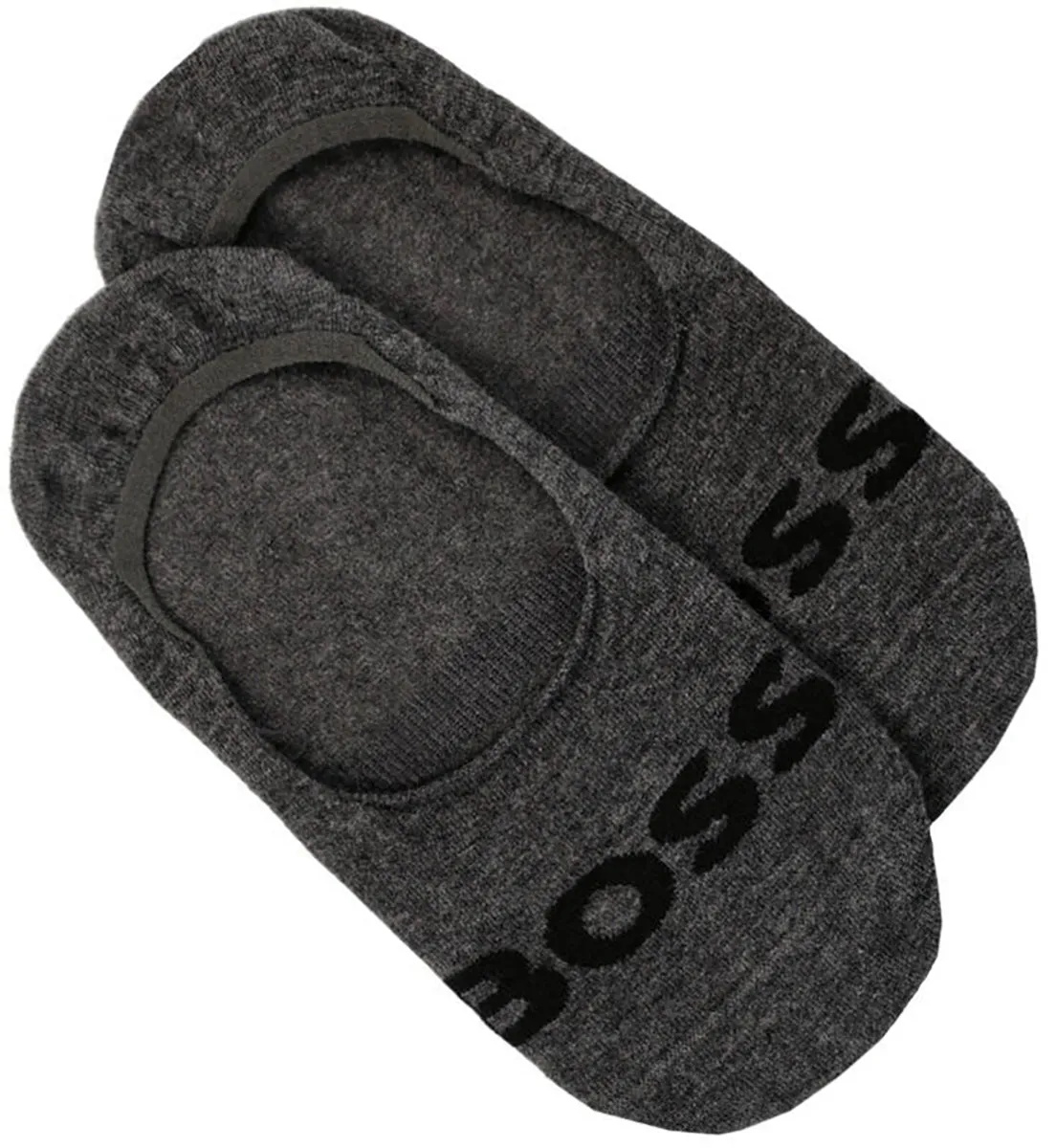Boss 2P SL Uni Logo CC 2 Pares de calcetines invisibles de algodón para hombre en negro