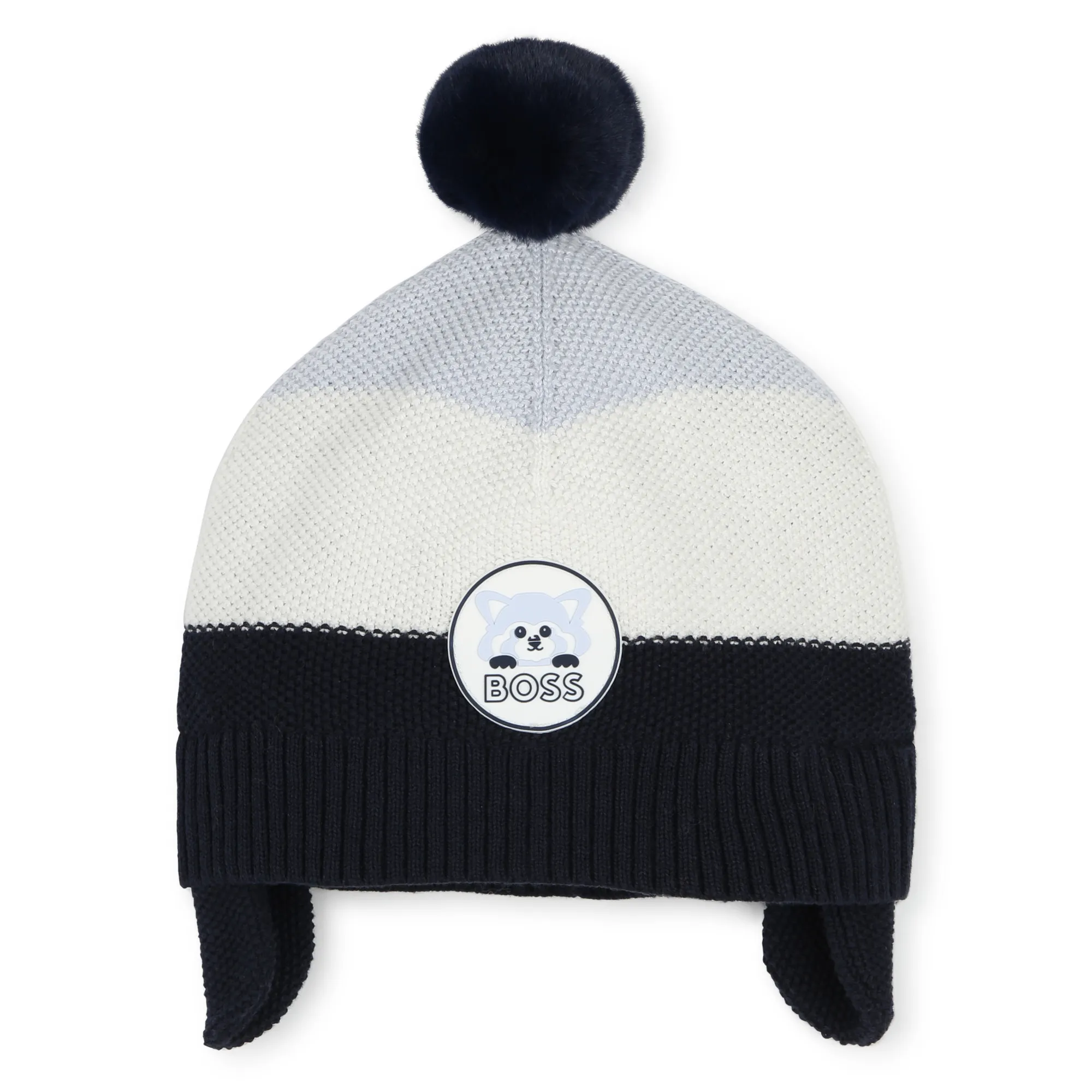 BOSS Gorro de rayas con pompón