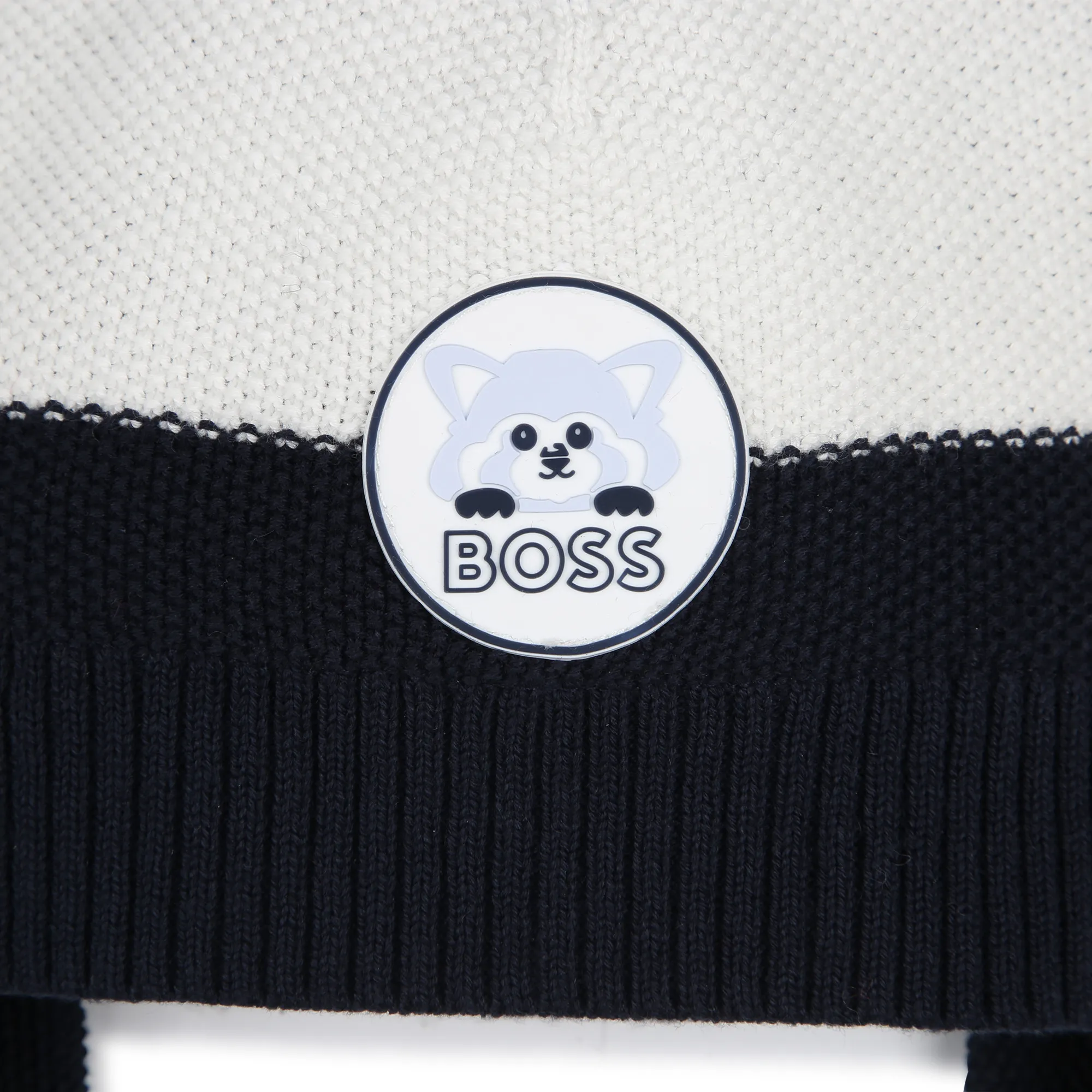 BOSS Gorro de rayas con pompón