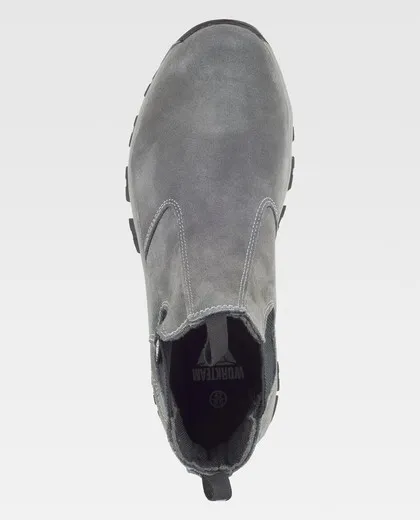 Bota de serraje sin cordones Color Gris+Negro