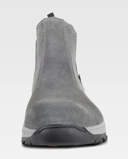 Bota de serraje sin cordones Color Gris+Negro