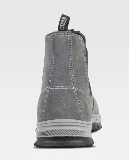 Bota de serraje sin cordones Color Gris+Negro