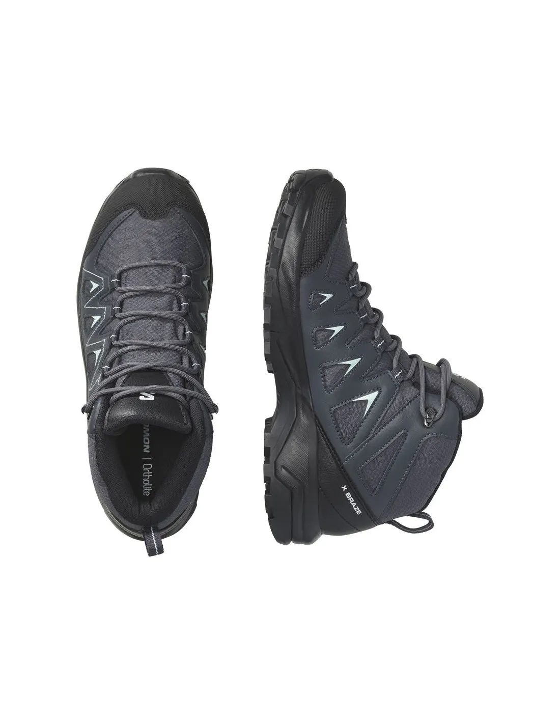 BOTAS DE MONTAñA SALOMON X BRAZE MID GORETEX NEGRO/AZUL MUJER
