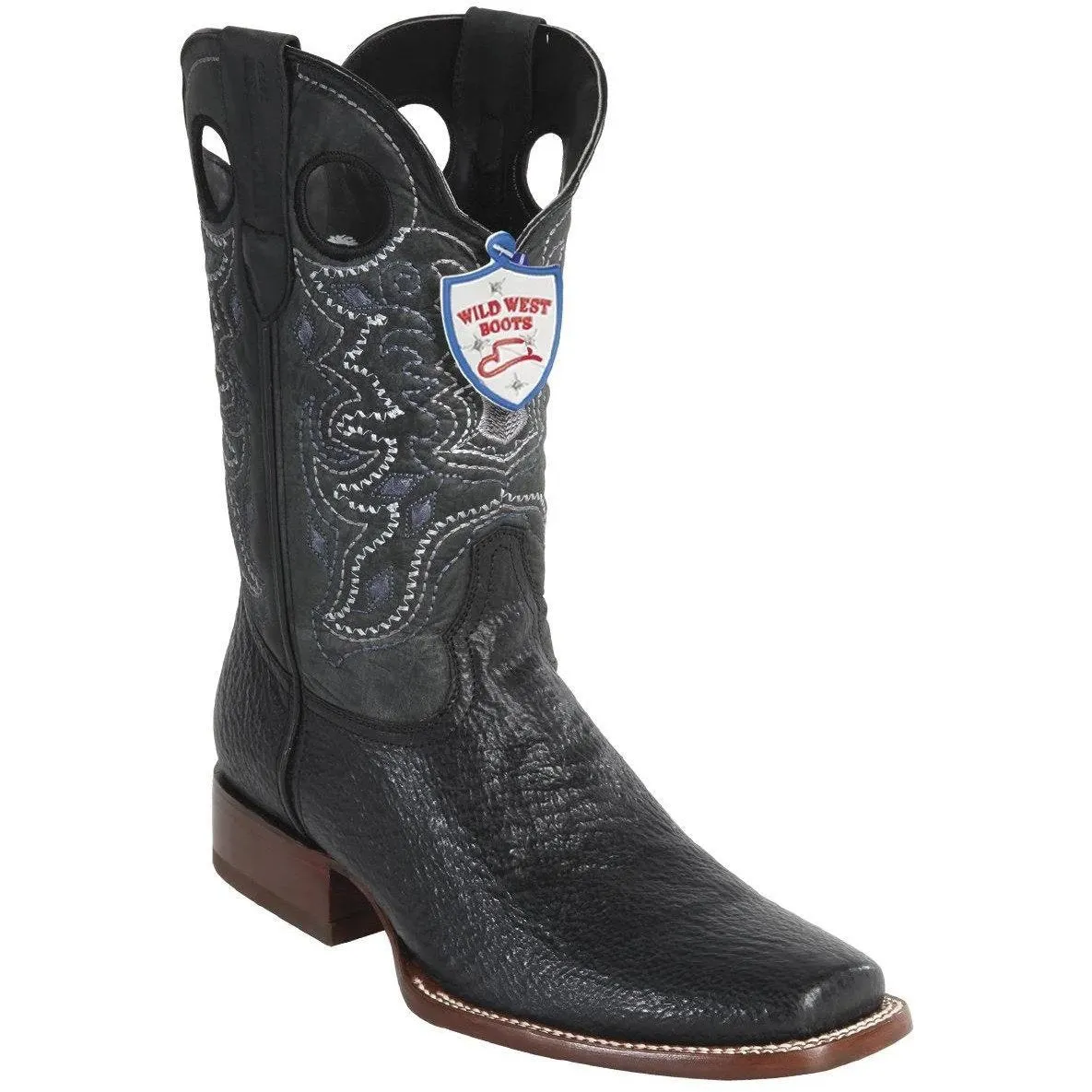 BOTAS DE TIBURON ORIGINAL HORMA RODEO CUADRADA ANCHA WW28189305