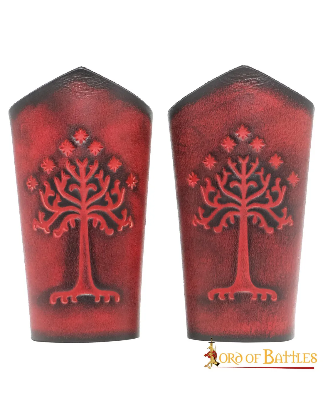 Brazaletes árbol de Gondor en cuero auténtico