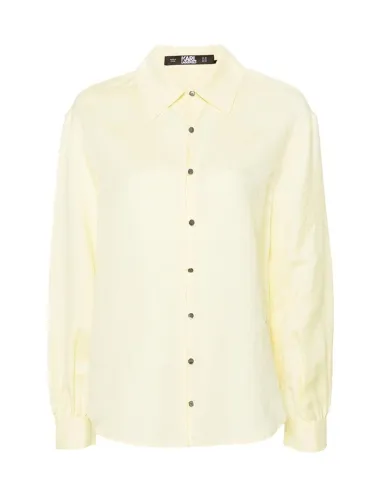 Camisa amarilla abotonada