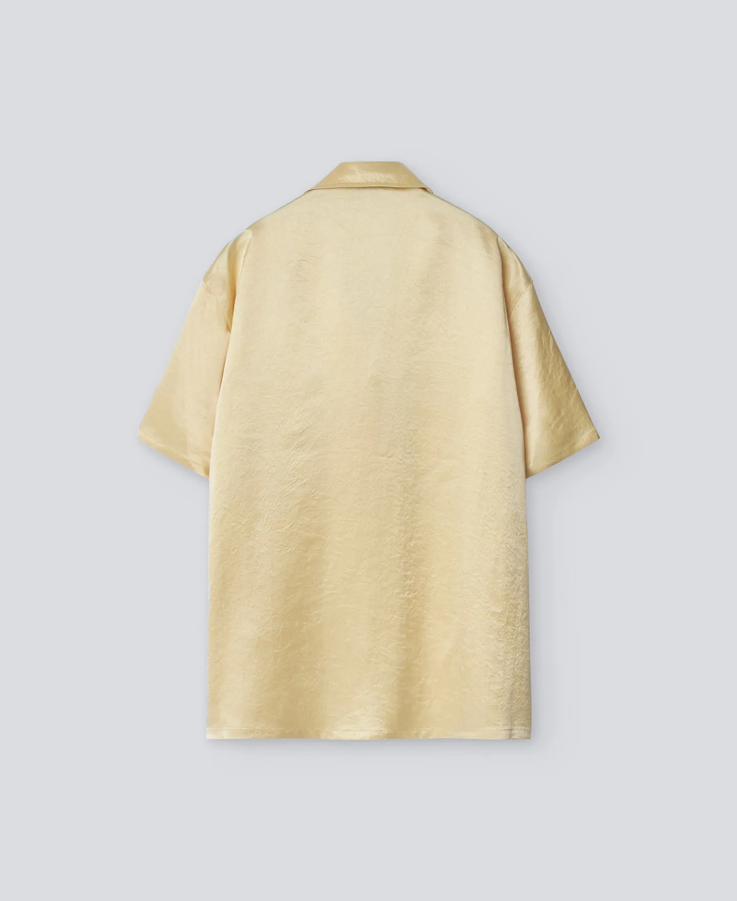 Camisa amarilla cuello bowling mujer