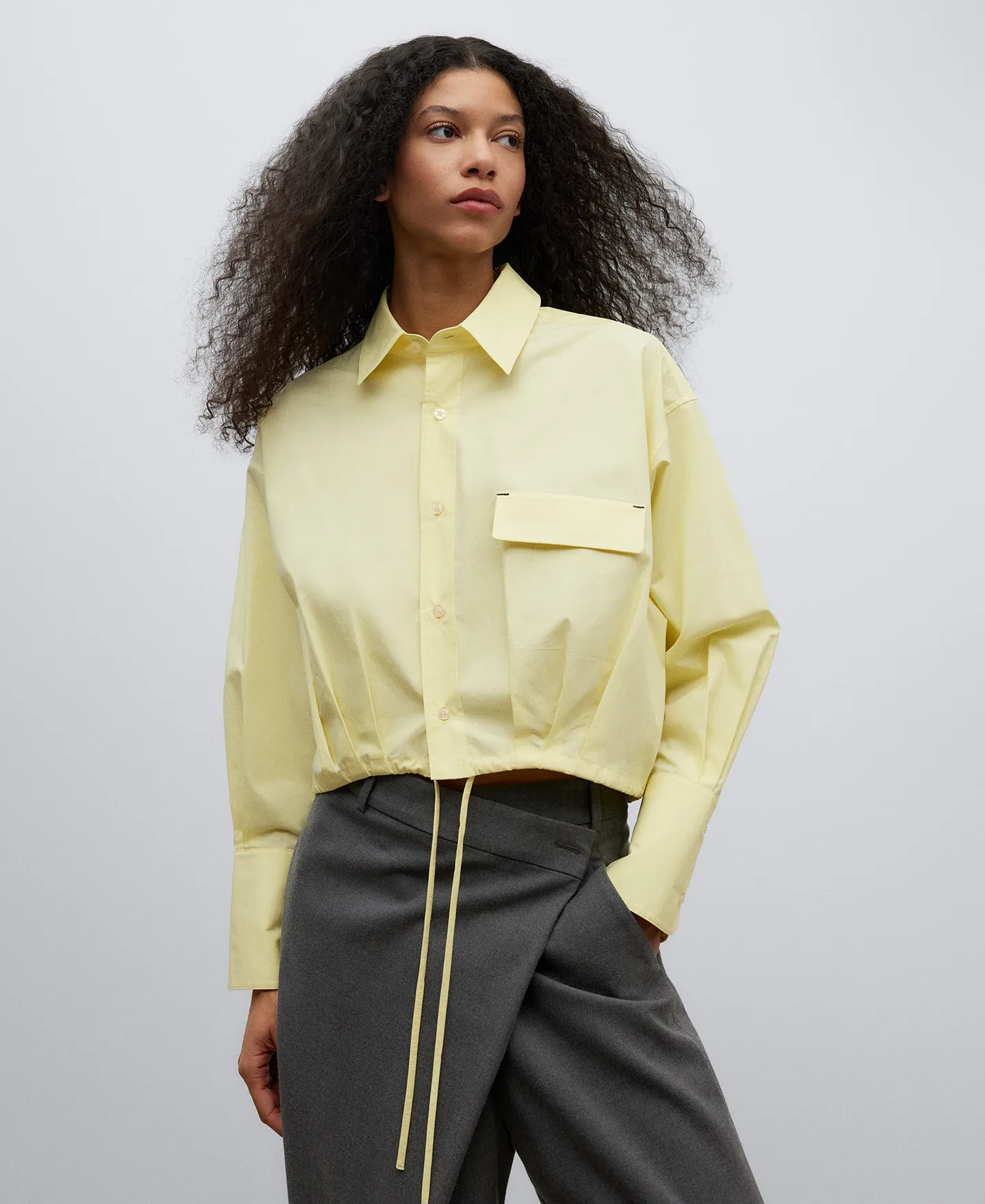 Camisa amarilla mujer