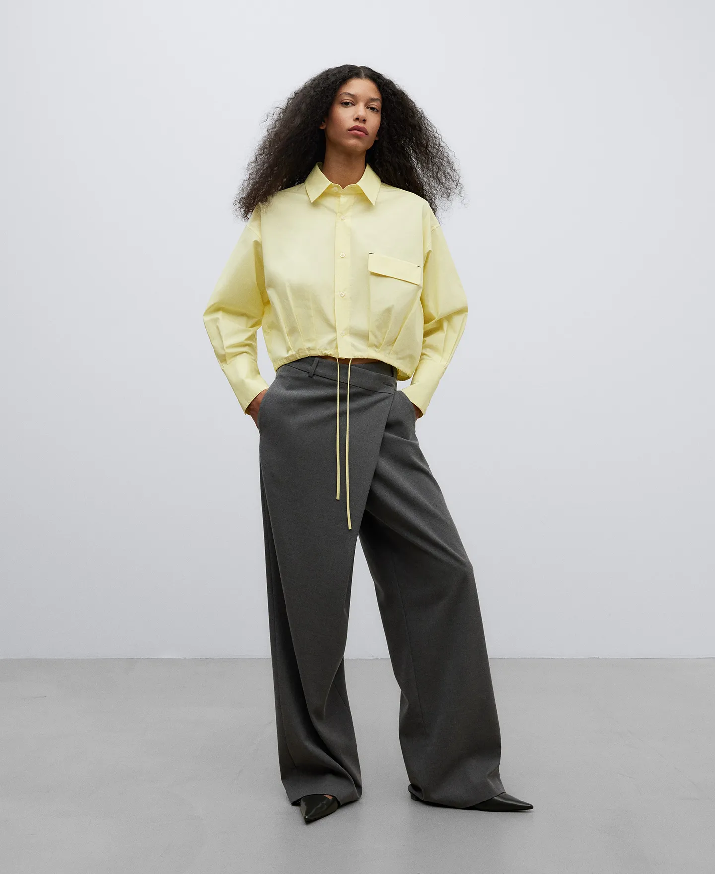 Camisa amarilla mujer