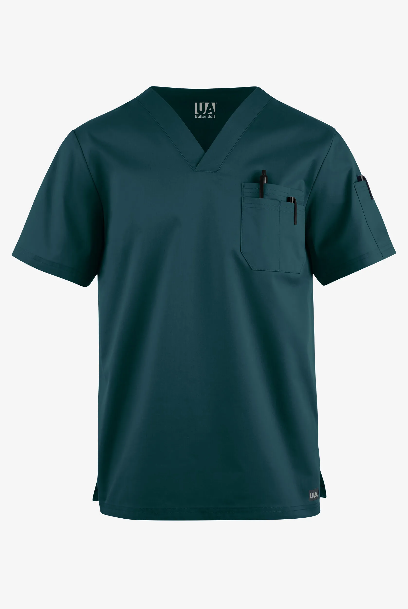 CAMISA M&EACUTE;DICA UA BUTTERSOFT STRETCH CON CUELLO EN V Y 4 BOLSILLOS PARA HOMBRE 
