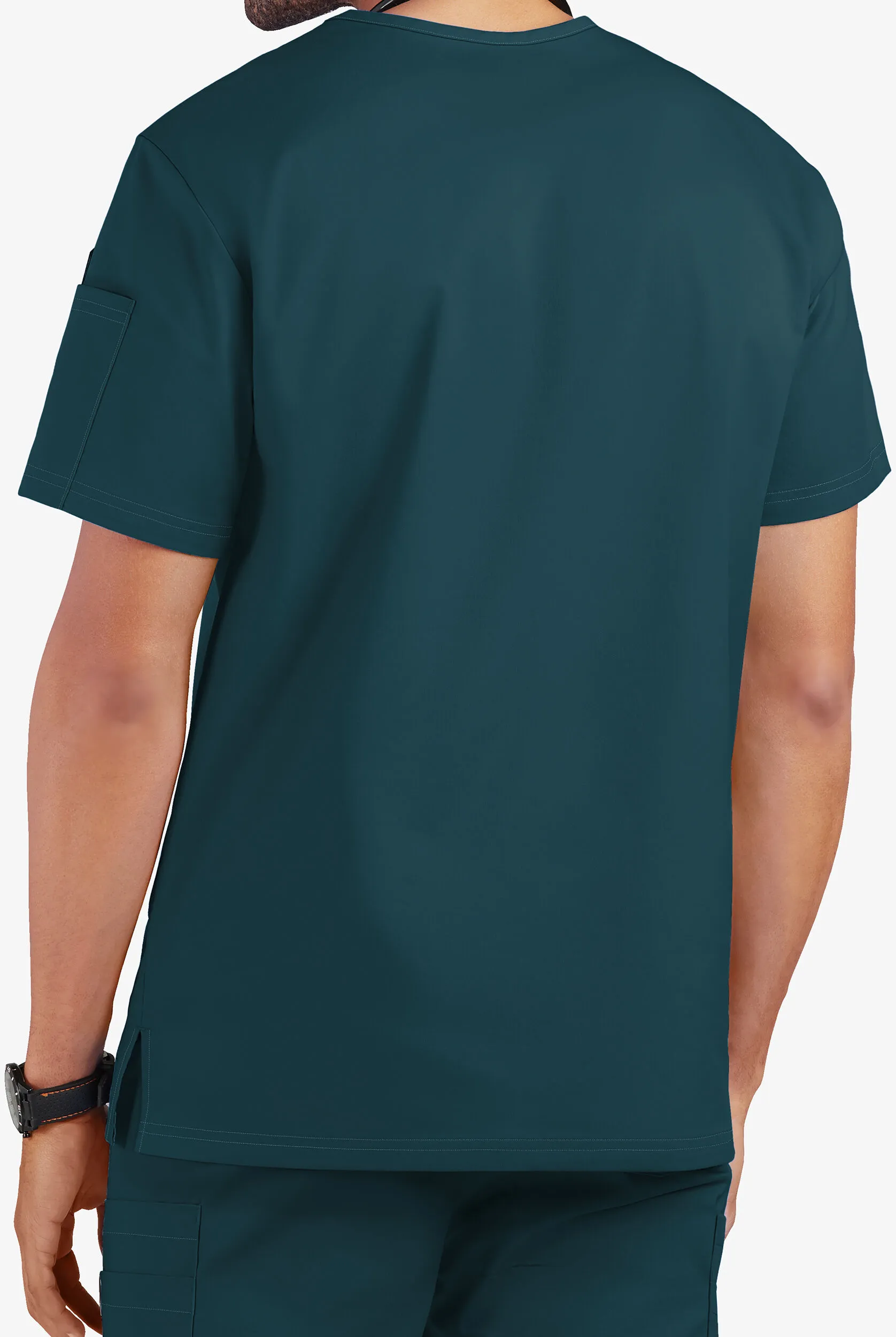 CAMISA M&EACUTE;DICA UA BUTTERSOFT STRETCH CON CUELLO EN V Y 4 BOLSILLOS PARA HOMBRE 