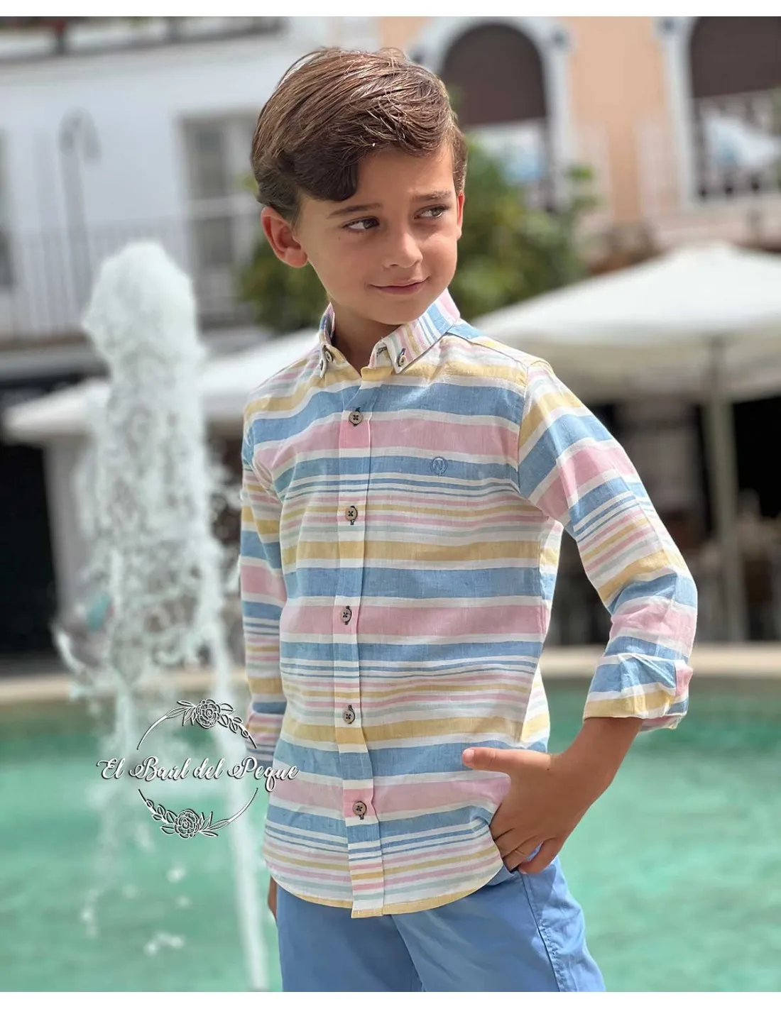 Camisa Niño Rayas Multicolor Nachete Primavera 2024