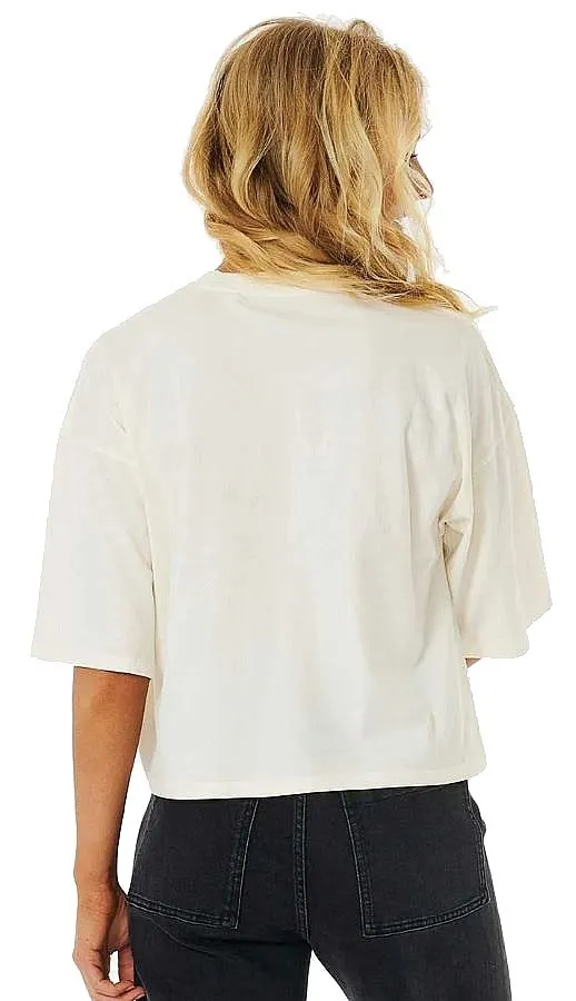 CAMISA RIP CURL SHORE BREAK HERITAGE CROP  BONE  WOMEN´S