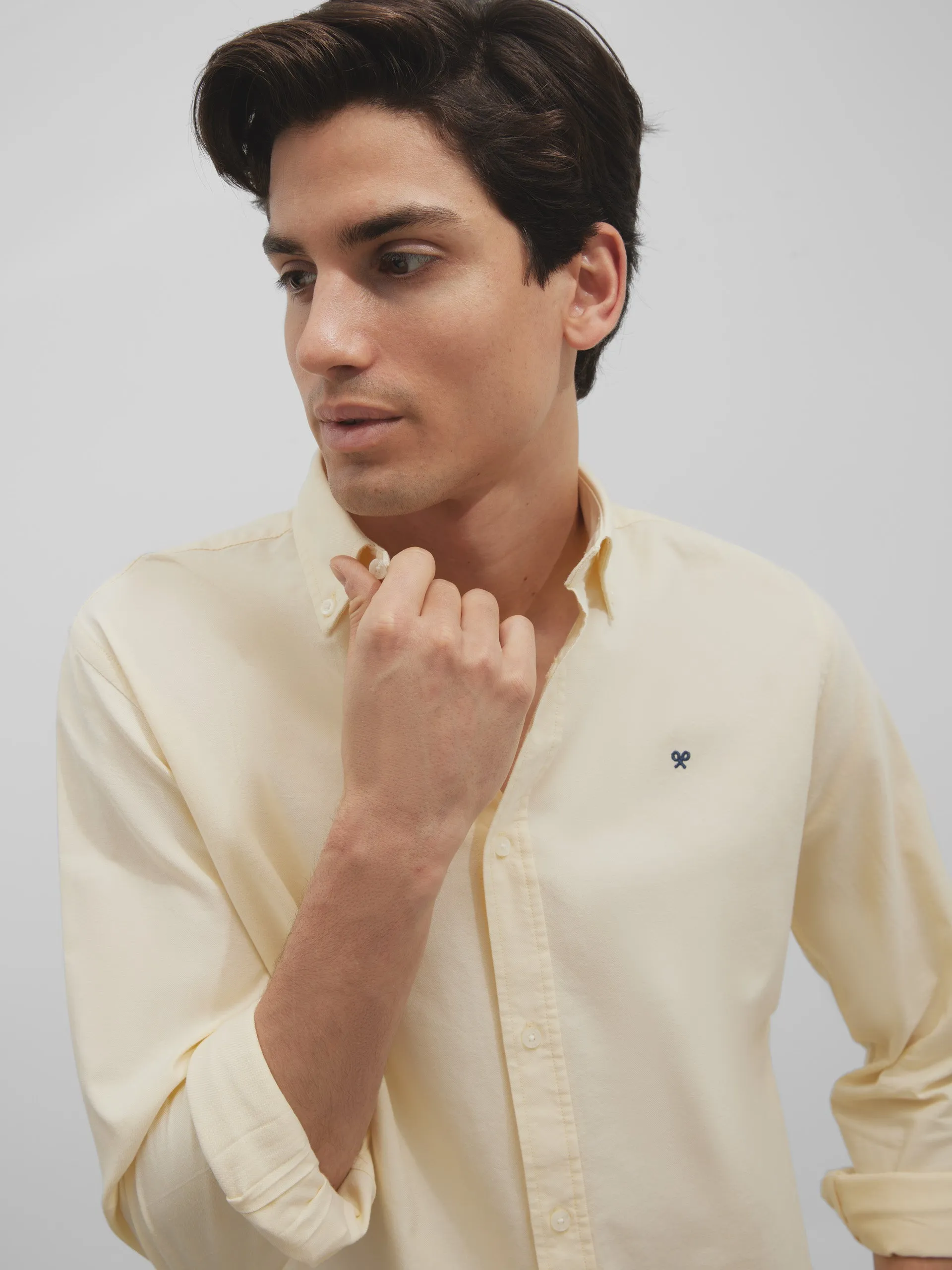 Camisa sport oxford amarilla